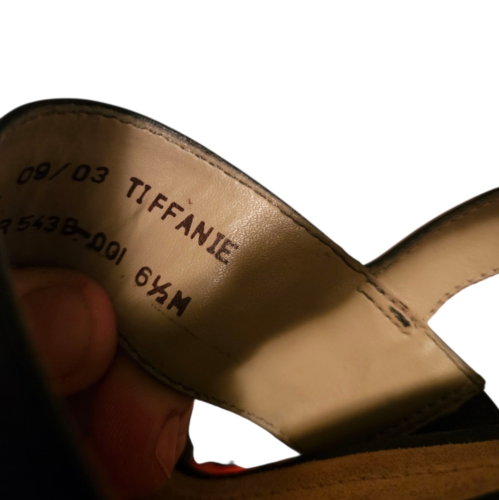 BASS Black Wedge Sandals - Tiffanie Size 6.5 - Picture 4 of 5
